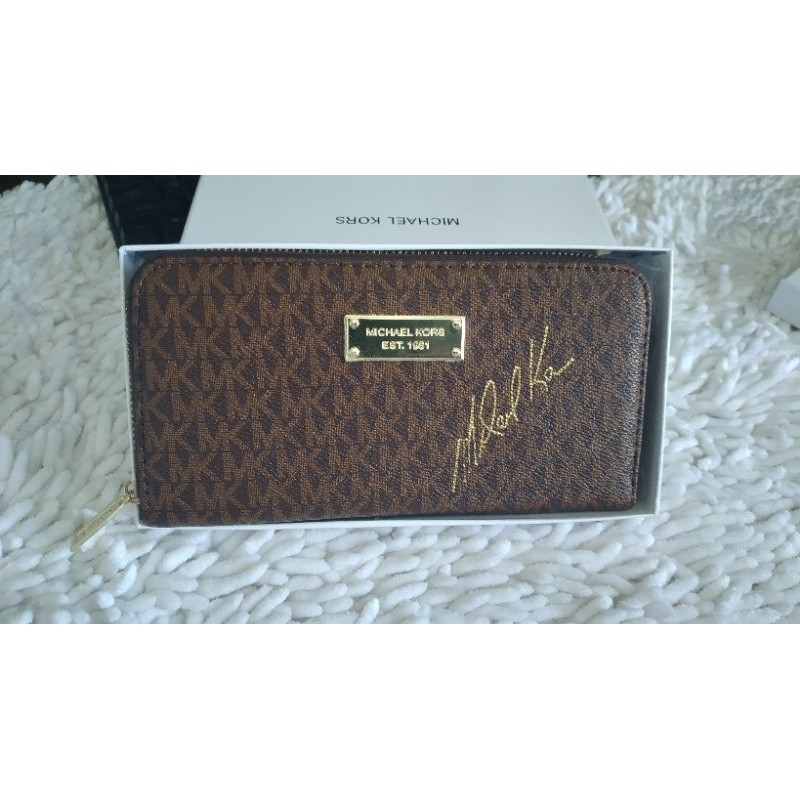MICHAEL KORS ZIPPER WALLET WITH BOX | Shopee Philippines
