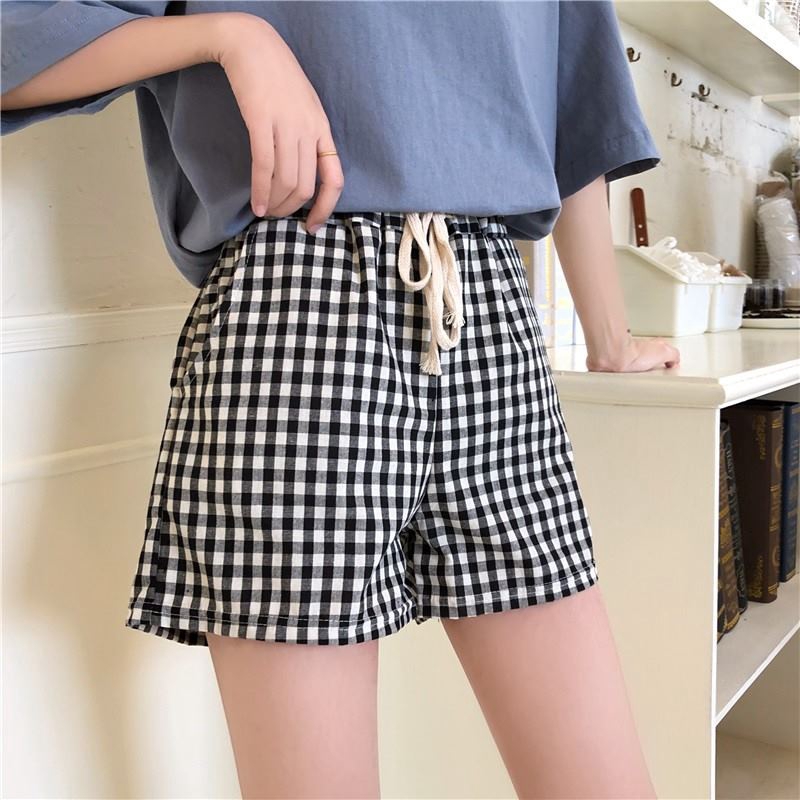 high waisted drawstring shorts