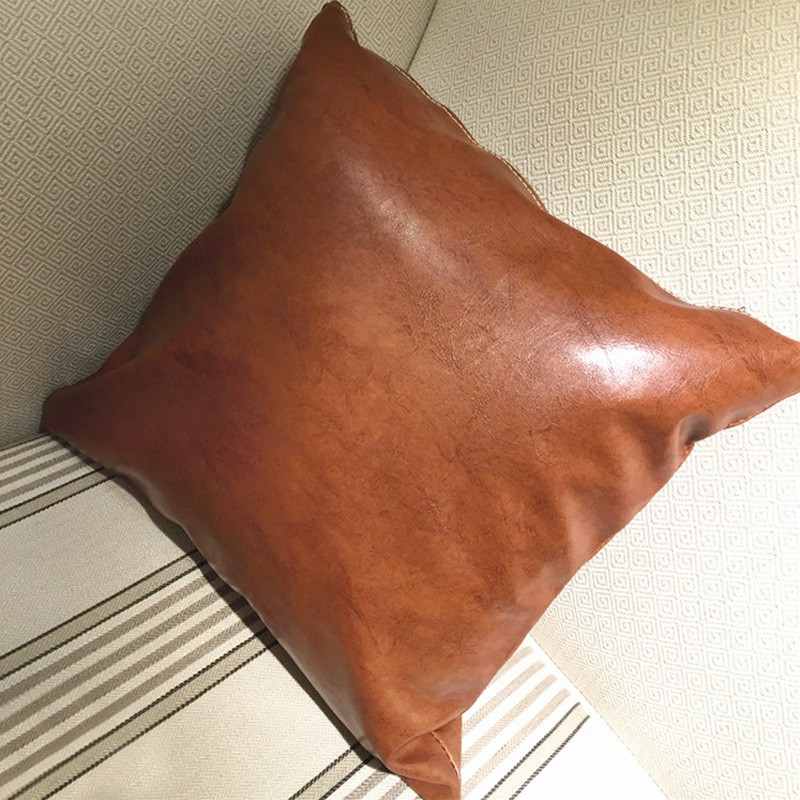 Pu Leather Pillow Sofa Cushion Office Modern Pillow Back Car