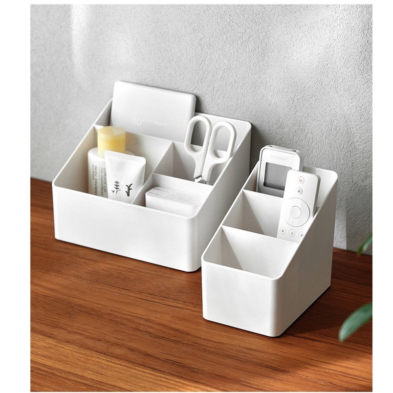 Japanese Muji Like White Elegant Gridded Desk Organizer 045064 Shopee