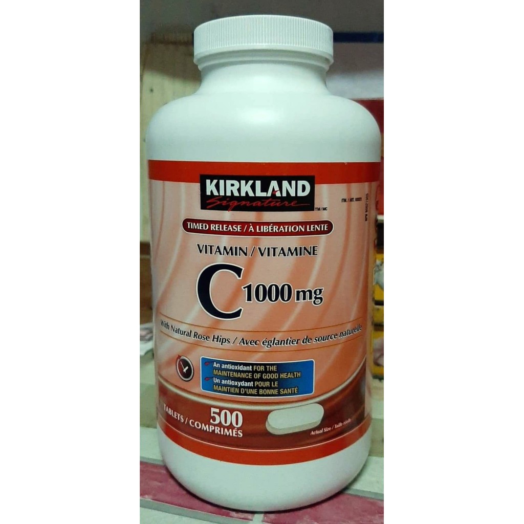 Kirkland Vitamin C 1000mg 500 tablets Imported from Canada June 2023