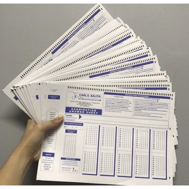 SALE CHECK OUT SCANTRON SHEETS 50 Pcs Shopee Philippines