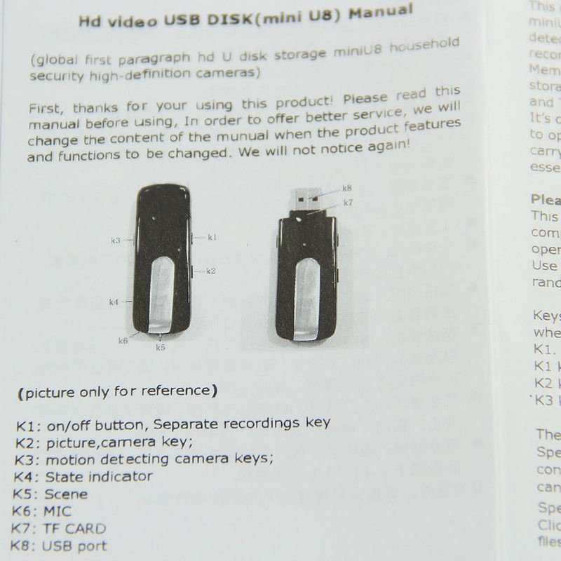 hd video usb disk mini u8 manual