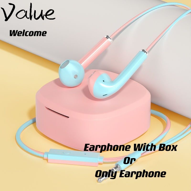 Macaron U24 Universal HiFi Earphone Mic with Storage Box Universal In