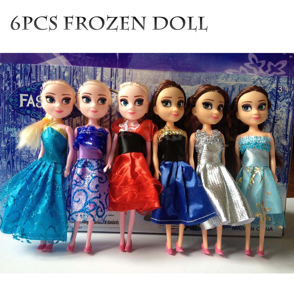 6 frozen dolls