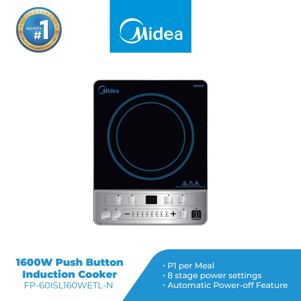Midea Induction Cooker 1600W with 6 Cooking Functions. FP60ISL160WETL