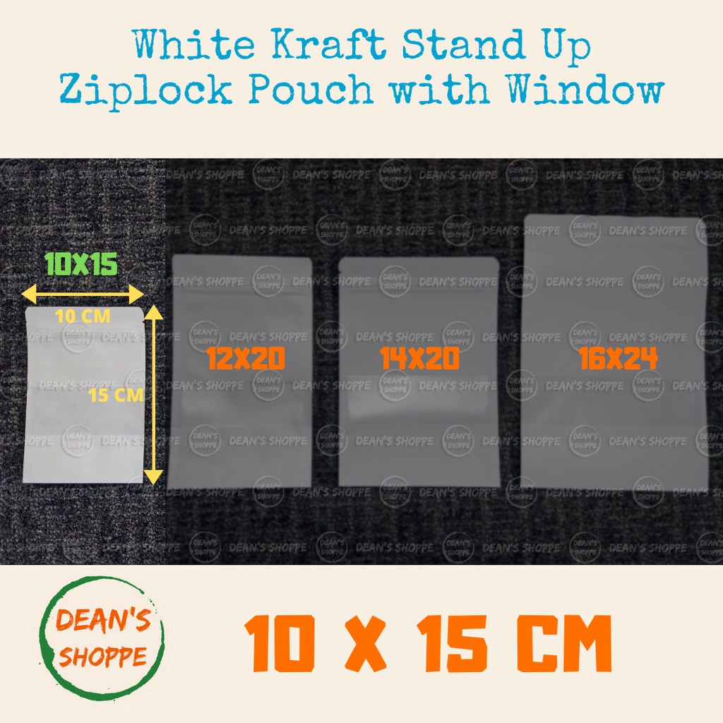 microscoop Absoluut Editie 50 PCS) 10x15cm White Stand Up Ziplock Pouch with Window | Shopee  Philippines