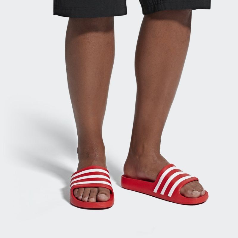 adilette aqua slides red
