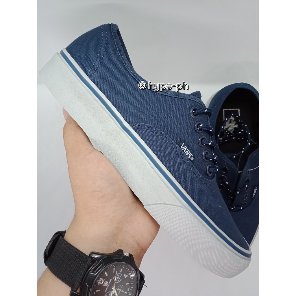 blue and gray vans shoes