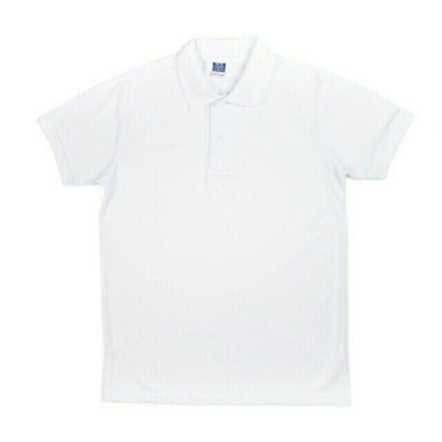 blue and white polo shirt