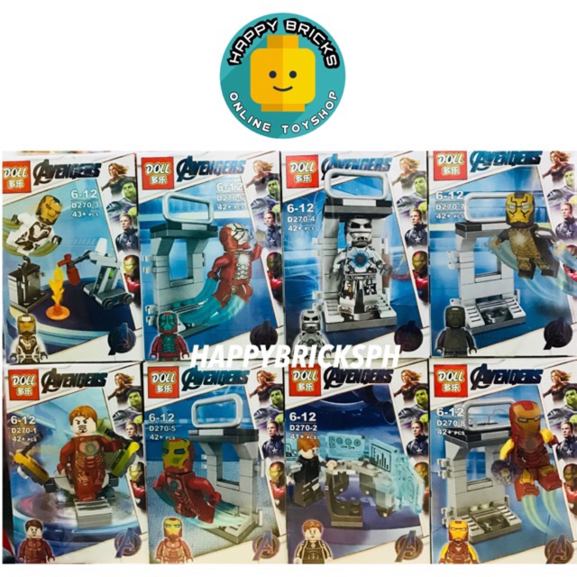 Marvel Super Hero Iron Man Minifigures Hall Of Armor - roblox avengers testing mark 5