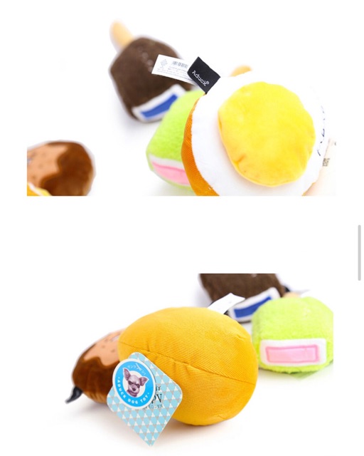 GUGUpet collection Aduck egg/ice bar dog squeaker toy Korean series #9