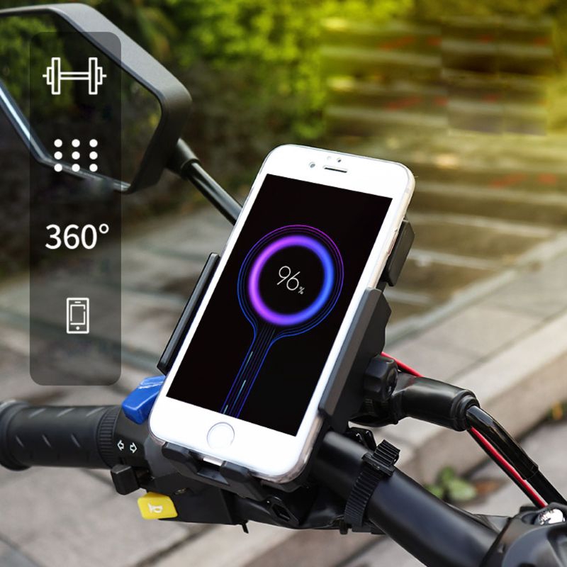 motorcycle phone mount with wireless charger