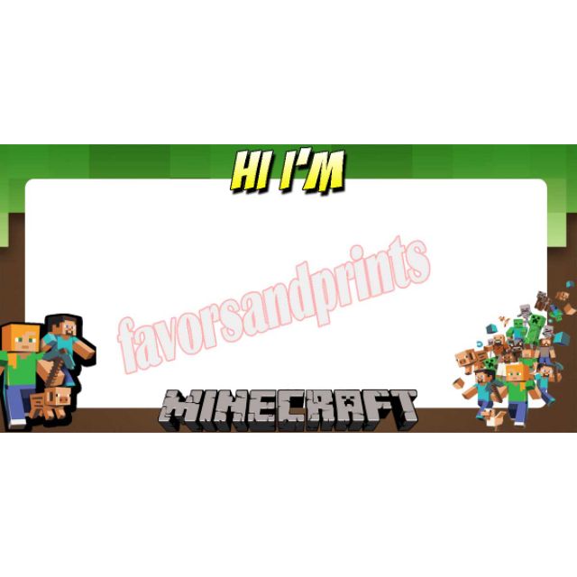 Minecraft Party Name s 10pcs Shopee Philippines