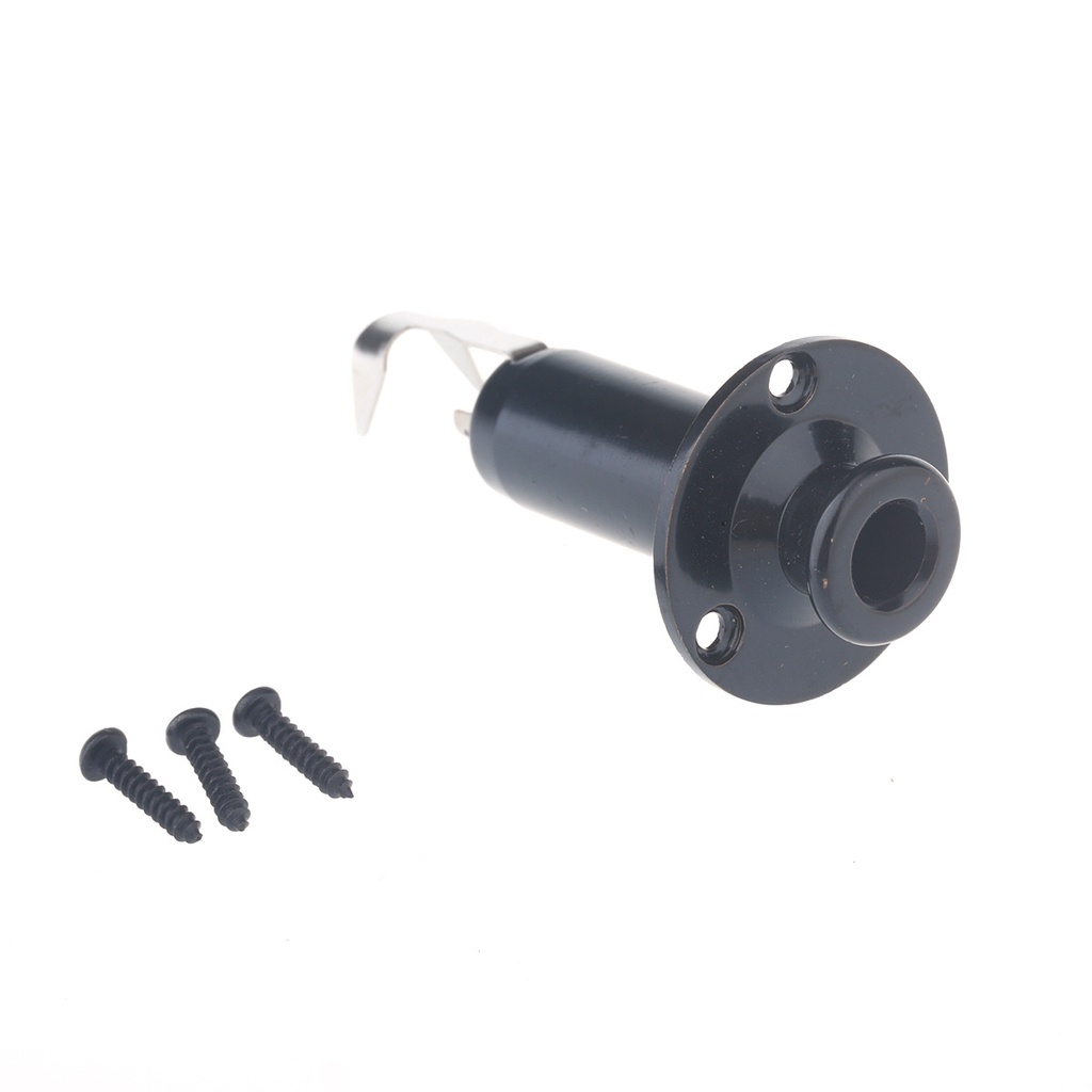 Musiclily 6.35mm Guitar Stereo Input Endpin Jack Socket Strap Button