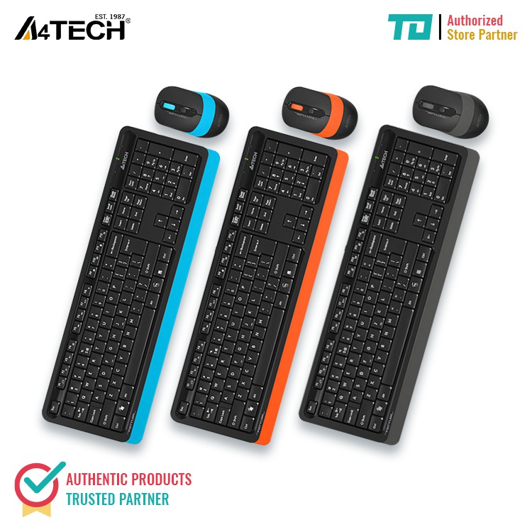 A4Tech FStyler Wireless Combo Keyboard and Mouse (FG1010) Shopee
