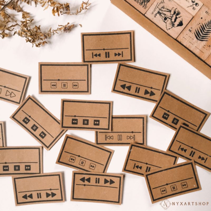 30pcs playlist template sticker kraft paper for junk journal and scrapbooking shopee philippines