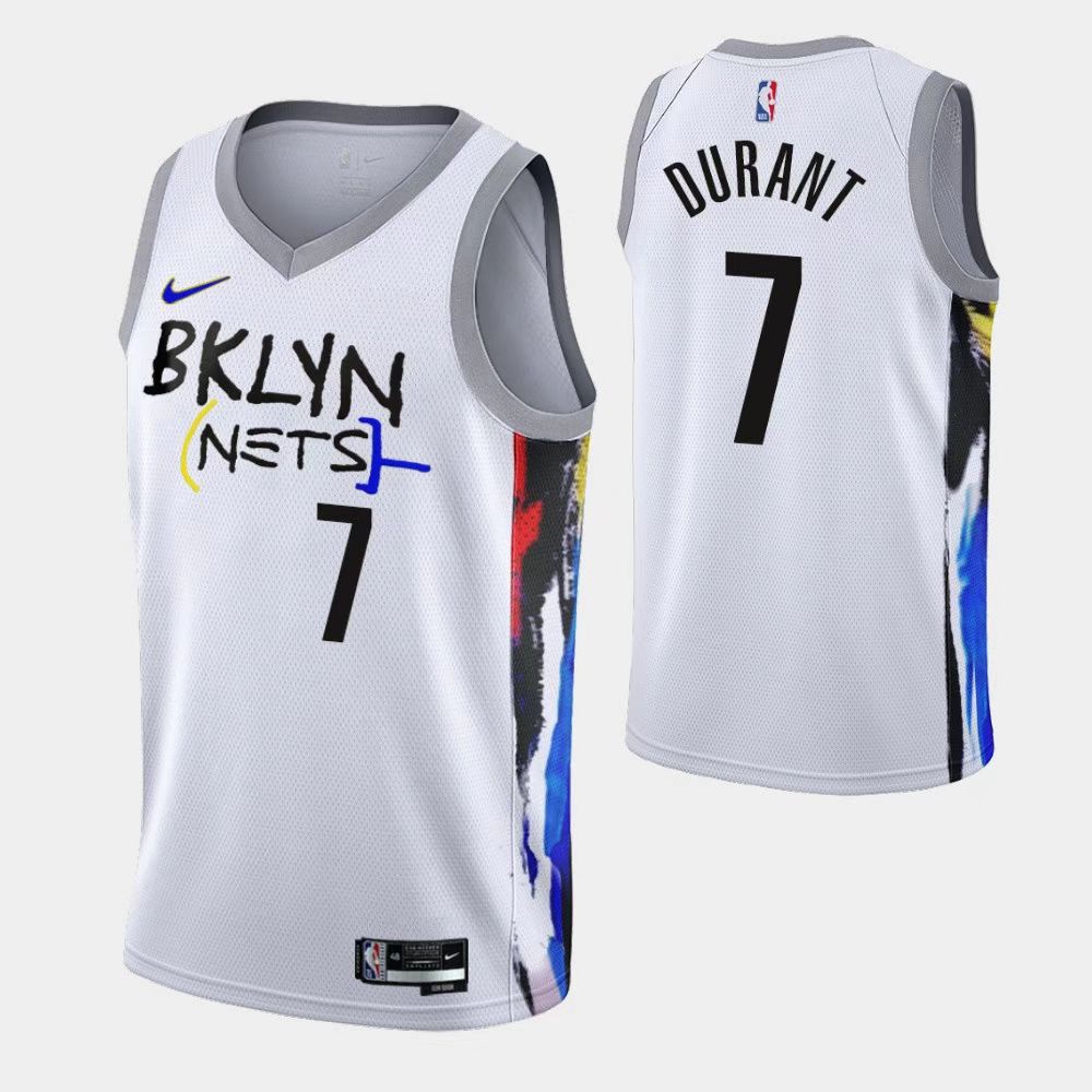 Brooklyn Nets #7 Kevin Durant White 2022-23 City Edition Jersey ...