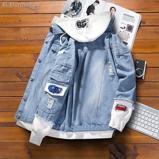 hooded denim jacket mens
