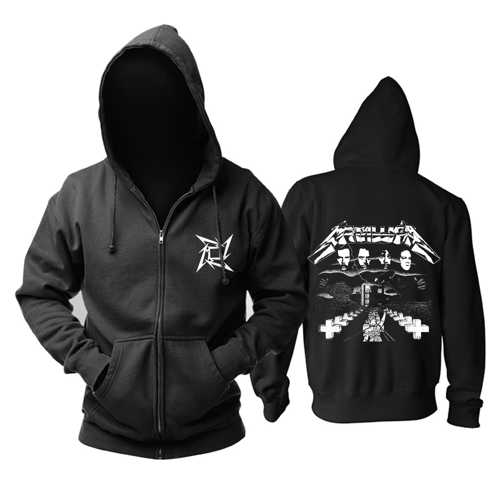 metallica zip up hoodie