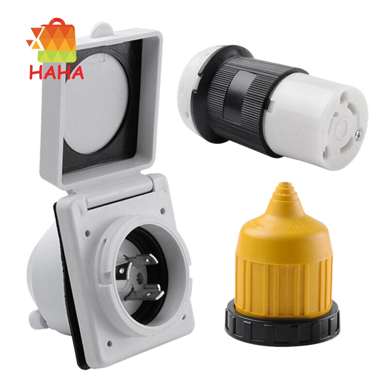 3Pcs Power Twist Lock Plug 30Amp Female Locking Connector with Cover