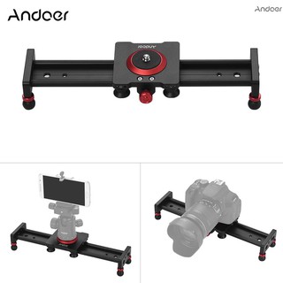 Andoer 30cm-50cm/12 Inch Aluminum Alloy Camera Track Slider Video Stabilizer Rail For Dslr Camcorder Dv Film Photography Load Up To 11lbs