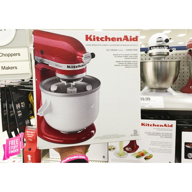 KitchenAid 2Qt. Electric Ice Cream Maker Machine KICA0WH Shopee