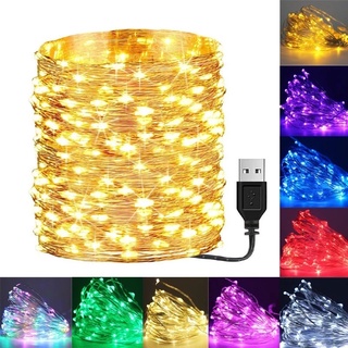 3/5/10M String Fairy Lights Copper Wire Battery Powered 30-100 LEDs Home Decor 