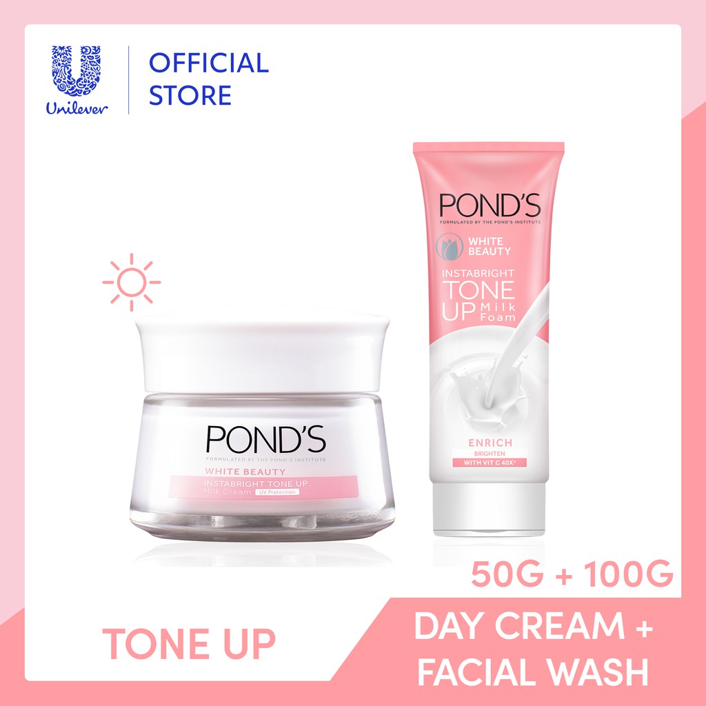 PONDS, Ponds White Beauty InstaBright Tone Up Milk Foam 100g Watsons