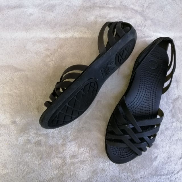 black huarache sandals