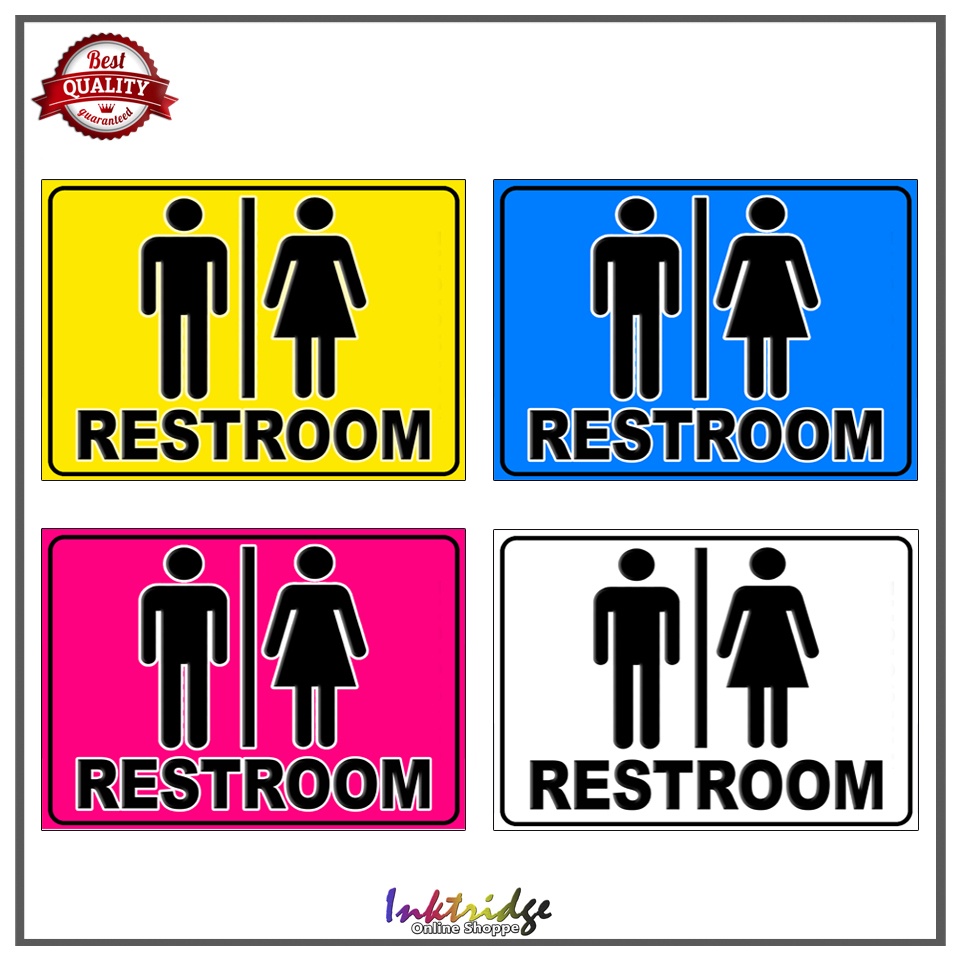 RESTROOMS Signages | A4 ( 8