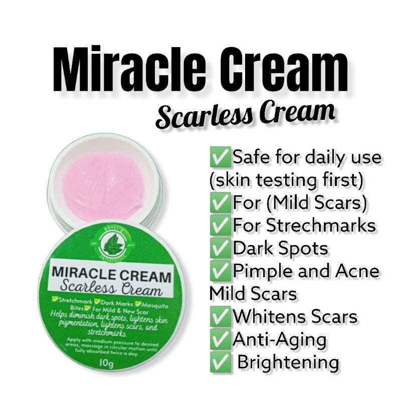 10g MIRACLE CREAM SCARLESS CREAM( PEKLAT CREAM) | Shopee Philippines