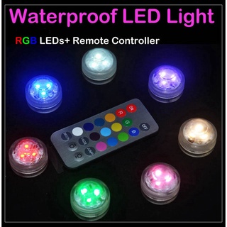[Ship Today] Fish Tank Aquarium Light Remote Control Color Change Round Aquarium LED Light Decor Lam