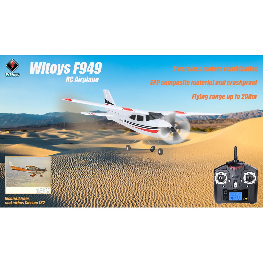 goolrc f949 cessna 182 remote control 3ch fixed wing drone plane rc toys airplane aircraft