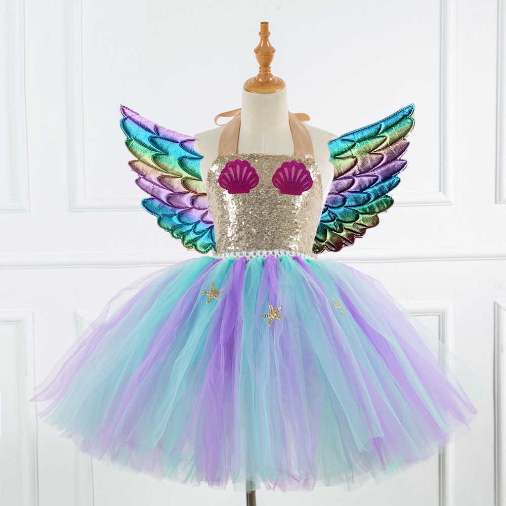 MetCuento Unicorn Dress Girls Kids Costume Pageant Party Dresses Evening Gowns Halloween Tutu Dress 2-12 Years
