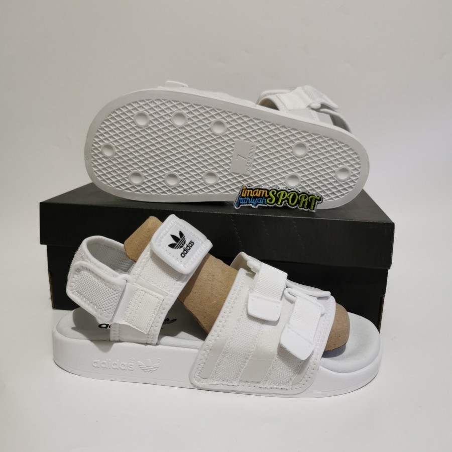Adidas Adilette Sandals 4 0 Slide Flip Flops White Shopee Philippines