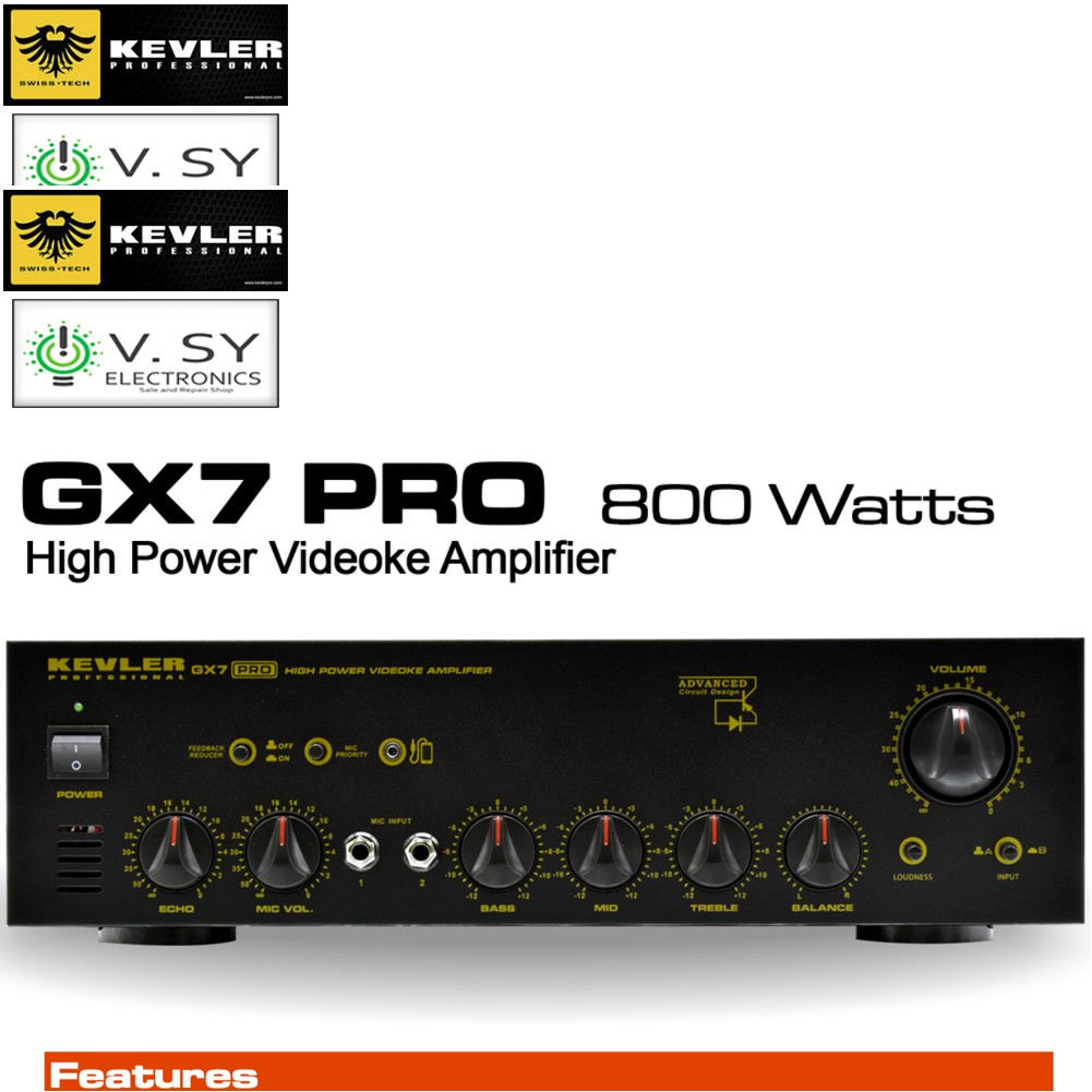 2020 Kevler GX7 PRO High Power Videoke Amplifier 800W x 2 GX 7 GX7