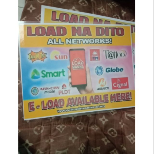 LoadManna Load na Dito Laminated Signage A4 SIZE (8.3 x 11.7 inches ...