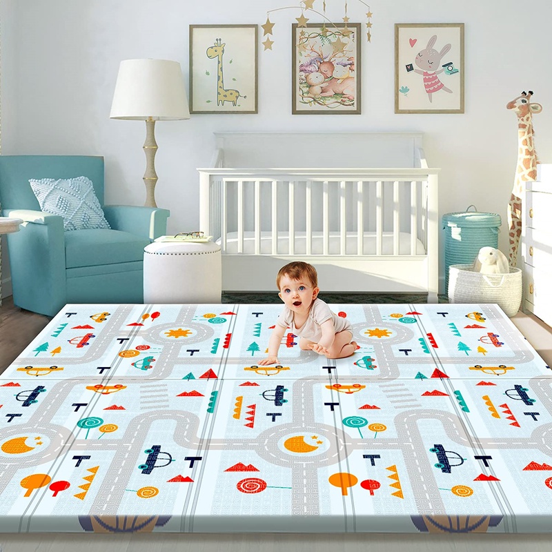 Thickened baby crawling mat baby foldable baby doublesided play mat