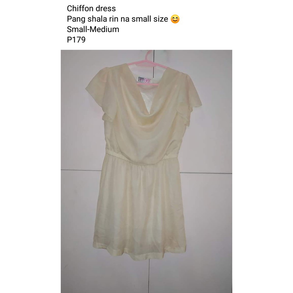 ivory chiffon dress