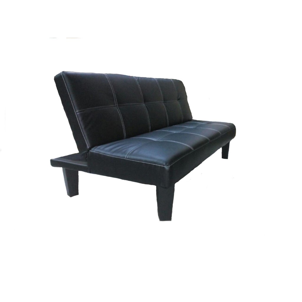 Everest Sofa Bed (Black Leather) Shopee Philippines