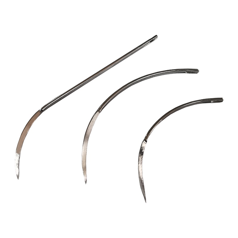 Veterinary Suture thread and needle kit 10Pcs Stainless steel suture needles for chicken pig goat + 1Pcs Suture thread #4