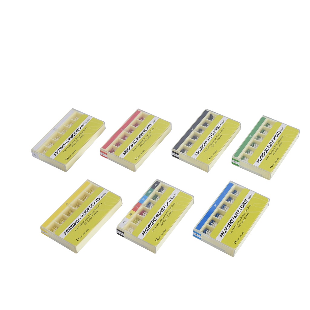 200Pcs Dental Absorbent Paper Points Sterile 7 Sizes For Dentist