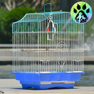 J14070001 201# Bird Cage Small Round Bird Cage Complete Set With Feeder