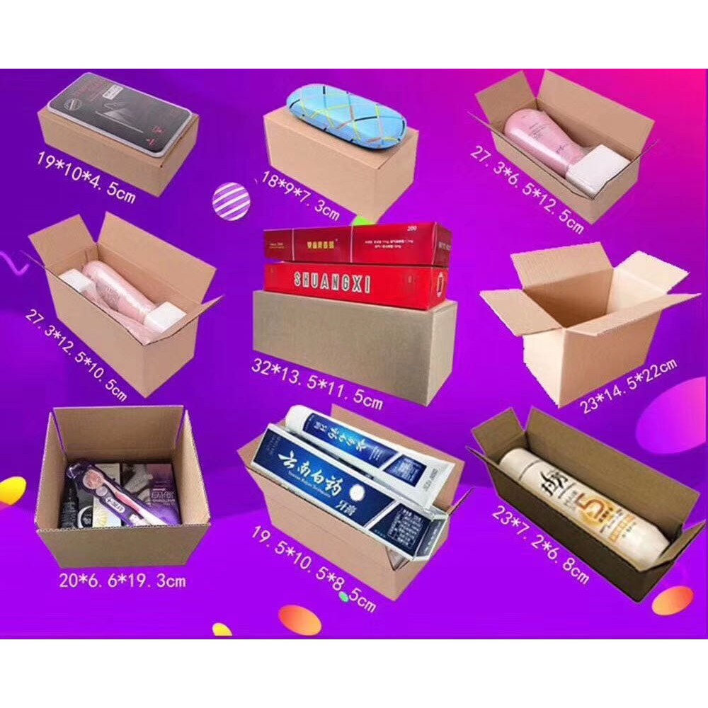ON HAND Carton box corrugated cardboard box packaging Kraft Shopee
