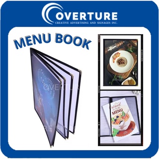 Overture Menu Cook Book Transparent Holder Page A4 Size Restaurant 1-6 Pages Menu Book for your Dish