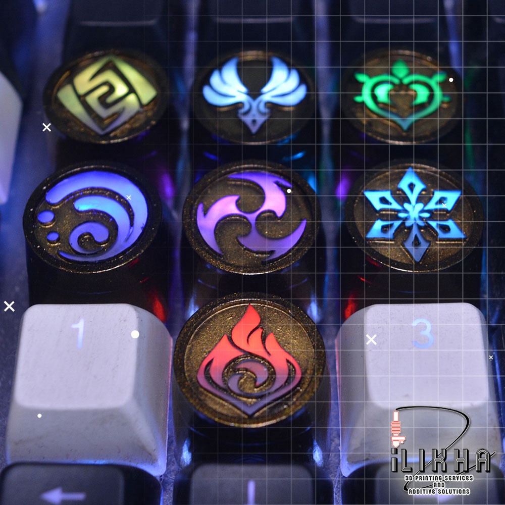 Genshin Impact Elements/ Visions Artisan Keycap | Shopee Philippines