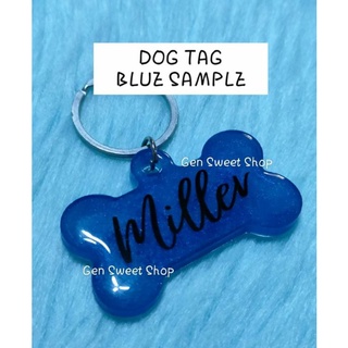 DOG TAG WITH NAME AND NUMBER - CUSTOMIZED RESIN DOG TAG