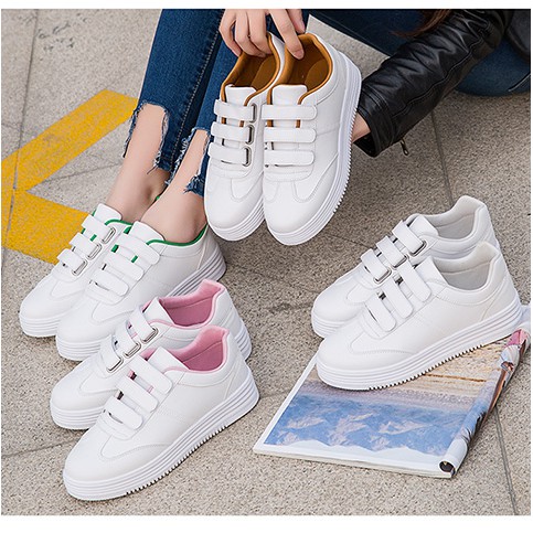 Dean.shops 2021 Korean fashion white sneakers rubber running shoes for ...