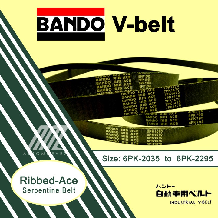 BANDO 6PK2580 Serpentine Belt-Rib Ace Precision Engineered V-Ribbed Belt